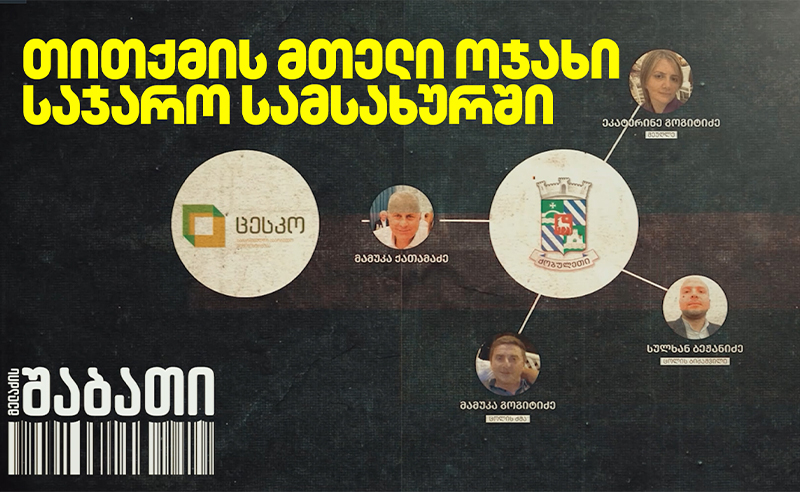 თითქმის მთელი ოჯახი საჯარო სამსახურში