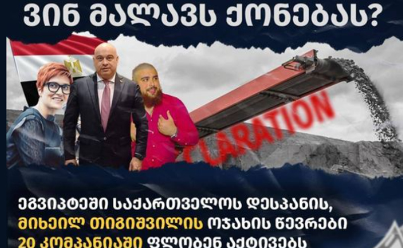 აღმოჩენილია ეგვიპტეში საქართველოს დესპანის ოჯახის წევრების დამალული ქონება - კვლევა