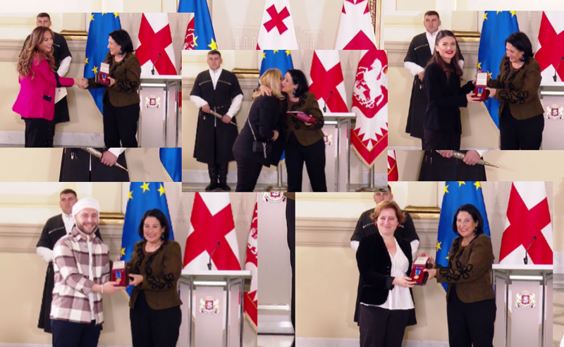 "თქვენ ხართ გმირები, თქვენ წერთ ამ ქვეყნის ისტორიას" - პრეზიდენტმა ჟურნალისტები და ტელეოპერატორები დააჯილდოვა