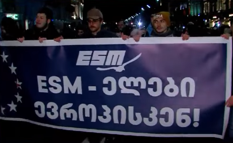 ESM-ელები ევროპისკენ! - ევროპული ბიზნესსკოლის კურსდამთავრებულები საპროტესტო მსვლელობას მართავენ 