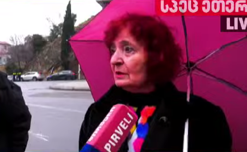 "არავის ეშინია, იქით ეშინოდეს "ოცნებას" ქართველი ხალხის" - აქციის მონაწილე