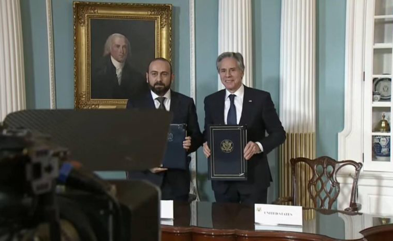 აშშ-მა და სომხეთმა სტრატეგიული პარტნიორობის შესახებ დოკუმენტს ხელი მოაწერეს