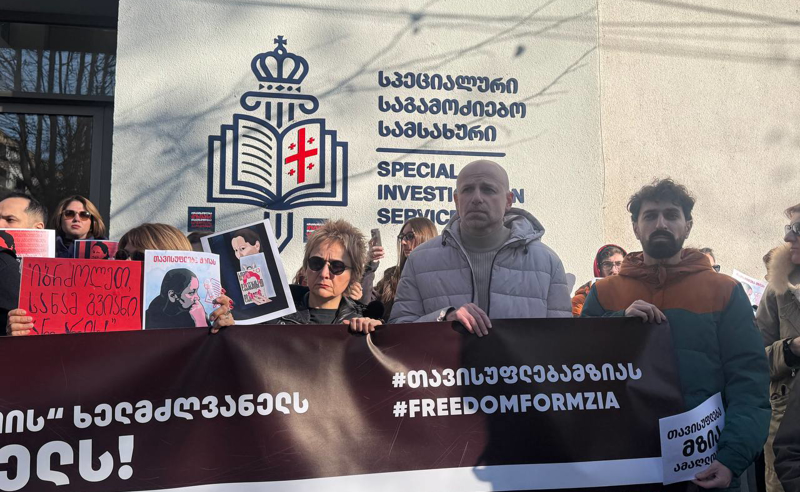 მიენიჭოს დაზარალებულის სტატუსი მზია ამაღლობელს! - აქცია საგამოძიებოსთან