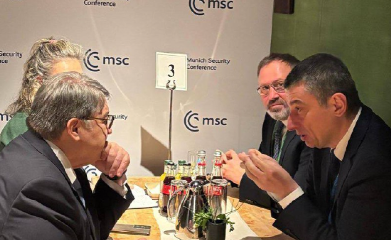 პარტია "საქართველოსთვის" ლიდერი გიორგი გახარია რუმინეთის საგარეო საქმეთა მინისტრს შეხვდა