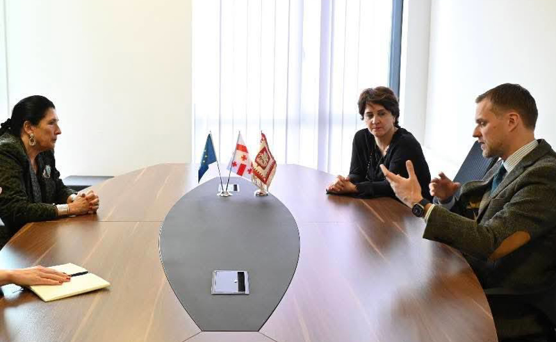პრეზიდენტი ზურაბიშვილი გაბრიელიუს ლანდსბერგისს შეხვდა