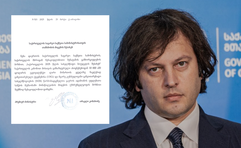 კობახიძის განკარგულება: ივანიშვილის მთავრობა ყველაზე ნაკლებად განვითარებულ ქვეყნებს $10 000-ით დაეხმარება
