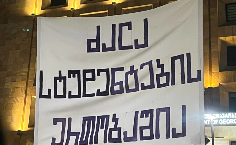 სტუდენტების პროტესტი კობახიძის ადმინისტრაციასთან - ახალგაზრდები მსვლელობით პარლამენტთან მივიდნენ