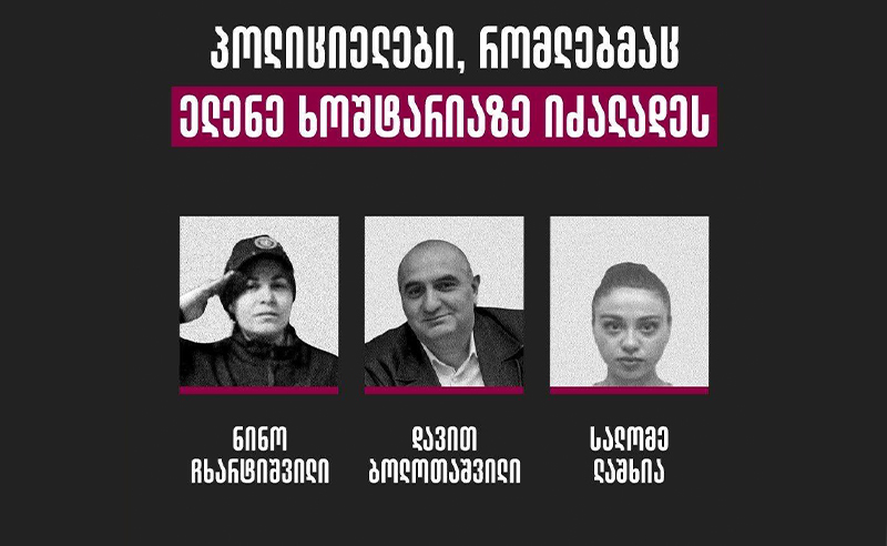 "პოლიციელები, რომლებმაც, ელენე ხოშტარიაზე იძალადეს" - NGO-ები გვარებს ასახელებენ