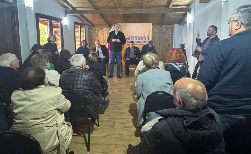 "ძლიერი საქართველოს" ლიდერებმა თელავის მოსახლეობასთან შეხვედრა გამართეს 