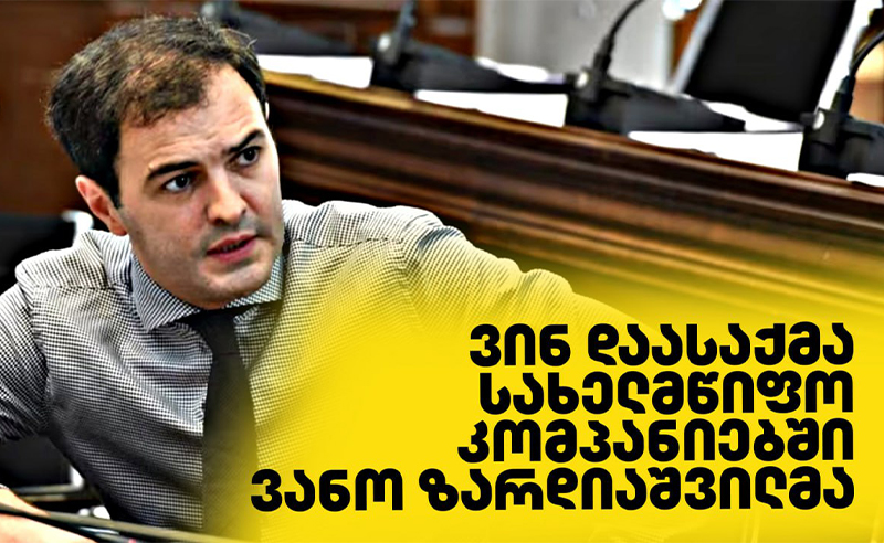 ვინ დაასაქმა სახელმწიფო კომპანიაში ვანო ზარდიაშვილმა - სკანდალური გვარები