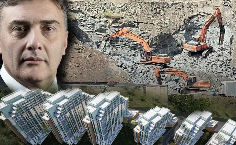 “ქართულ ოცნების“ დეპუტატის კომპანია კორპუსების ასაშენებლად კლდეს ჭრის
