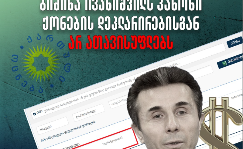 ბიძინა ივანიშვილს კანონი ქონების დეკლარირებისგან არ ათავისუფლებს- TI “ოცნებას“ პასუხობს
