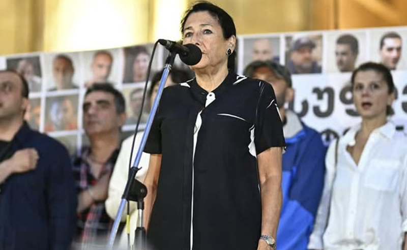 "იშლებიან ისინი, ვძლიერდებით ჩვენ!" - სალომე ზურაბიშვილის მიმართვა აქციის მონაწილეებს
