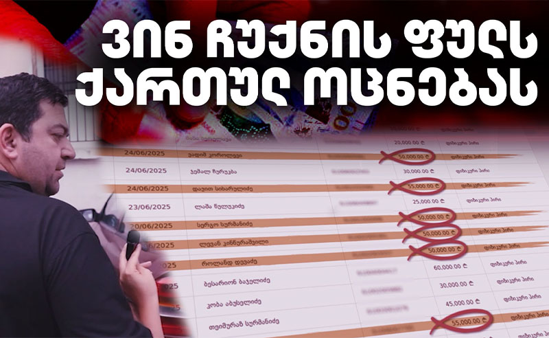 ვინ ჩუქნის ფულს "ქართულ ოცნებას" - ჟურნალისტური გამოძიება