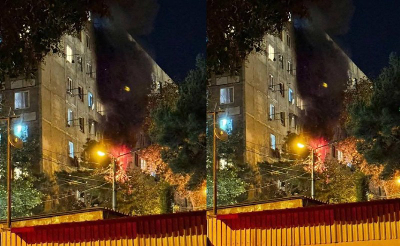 თემქაზე, საცხოვრებელ კორპუსში გაჩენილი ხანძრის შედეგად ერთი ადამიანი დაშავდა