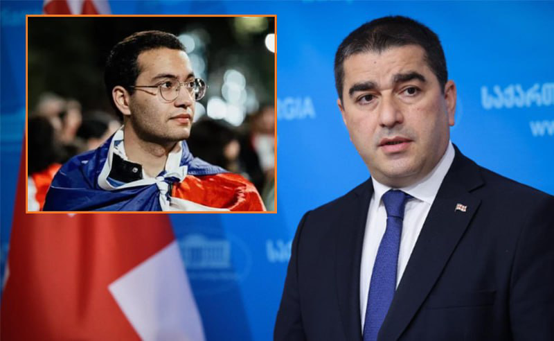 პაპუაშვილი 20 წლის სამოქალაქო აქტივისტს, პატიმარ ზვიად ცეცხლაძეს "დადასტურებულ ტერორისტს" უწოდებს