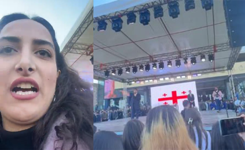 "თავისუფლება რეჟიმის ტყვეებს" - თელავში "ოცნებას" სინდისის პატიმრის ოჯახი პროტესტით დახვდა [ვიდეო]