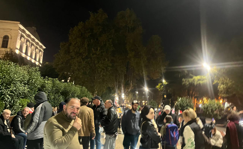 "ახალმა კანონმა კიდევ უფრო გააცოცხლა პროტესტი" -  მოქალაქეები დღესაც რუსთაველზე შეიკრიბნენ