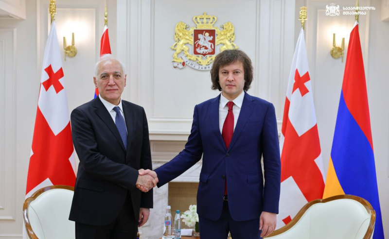ირაკლი კობახიძე სომხეთის პრეზიდენტს, ვაჰაგნ ხაჩატურიანს შეხვდა