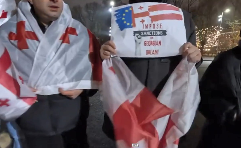 ქართველი ემიგრანტების სოლიდარობა თბილისში მიმდინარე პროტესტს - რიგაში აქცია გაიმართა