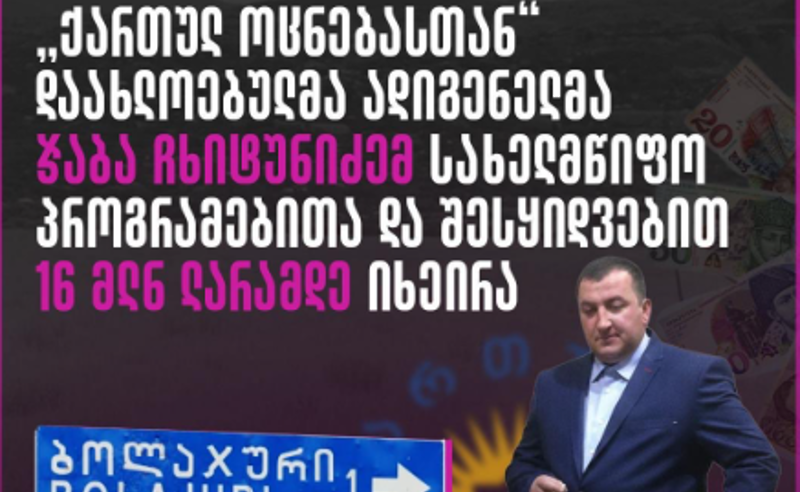 TI: ოცნებასთან“ დაახლოებულმა ადიგენელმა ბიზნესმენმა შესყიდვებით და სახელმწიფო პროგრამებით 16 მლნ ლარამდე იხეირა