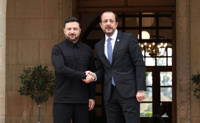 ვოლოდიმირ ზელენსკი კვიპროსის პრეზიდენტს ნიკოს ქრისტოდულიდესს შეხვდა