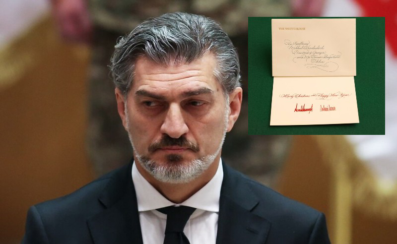 ყაველაშვილის თქმით, ტრამპმა მისალოცი ბარათი გაუგზავნა