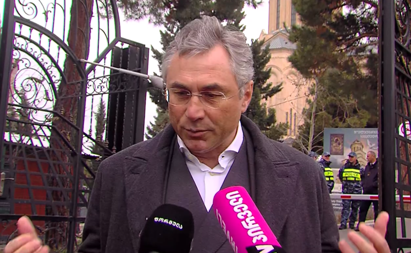 ირაკლი რუხაძე სამებაში, ილია მეორის პანაშვიდზე გამოჩნდა