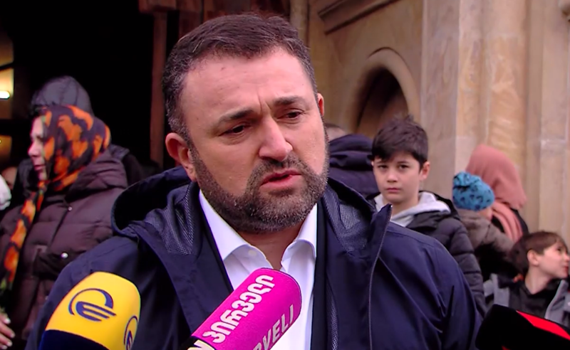 პატრიარქთან გამოსამშვიდობებლად სამების ტაძარში ცესკოს თავმჯდომარე მივიდა 