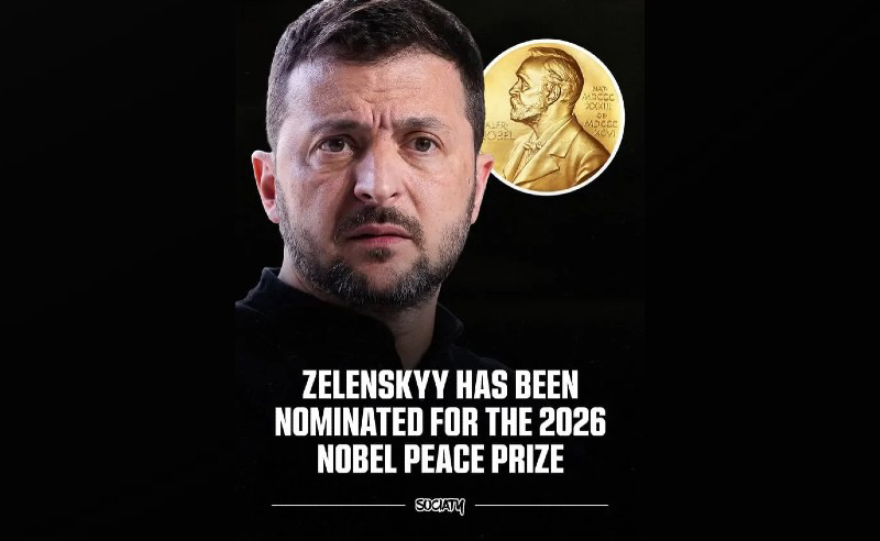 ვოლოდიმირ ზელენსკი მშვიდობის დარგში ნობელის პრემიის კანდიდატად წარადგინეს