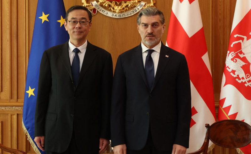 მიხეილ ყაველაშვილი საქართველოში ჩინეთის ელჩს, ჭოუ ციენს შეხვდა