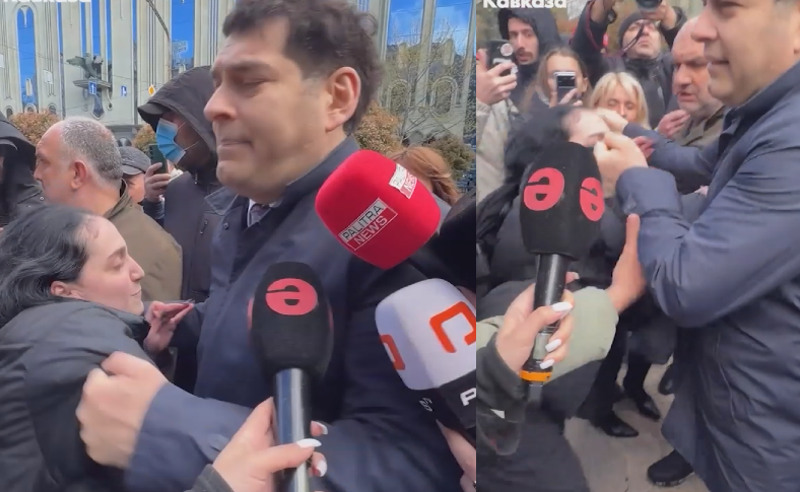 ბექა დავითულიანი ქალ აქტივისტს ფიზიკურად გაუსწორდა 