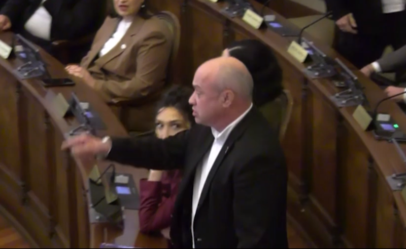 პოლიციელების ძალადობის საკითხის განხილვას თბილისის საკრებულოში ხმაური მოჰყვა - ვატო სურგულაძემ პროტესტის ნიშნად სხდომა დატოვა 