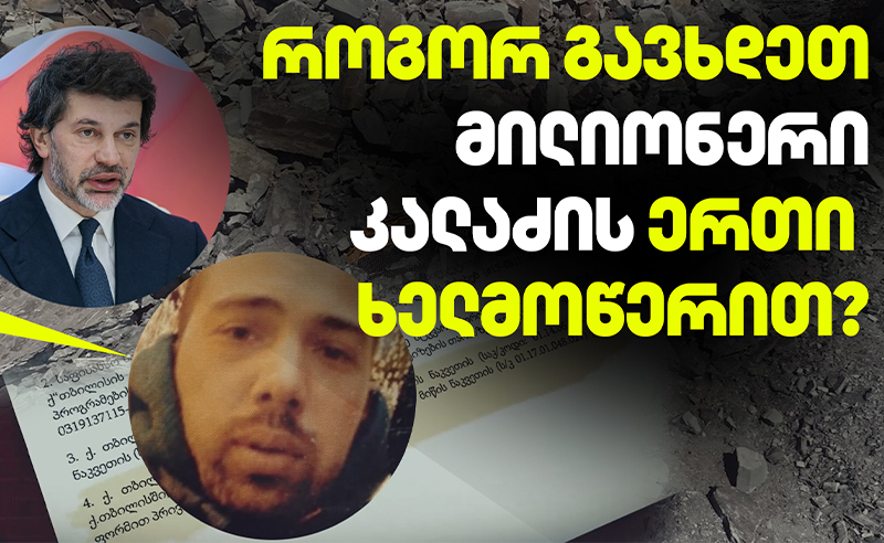 როგორ გავხდეთ მილიონერი კალაძის ერთი ხელმოწერით - ჟურნალისტური გამოძიება