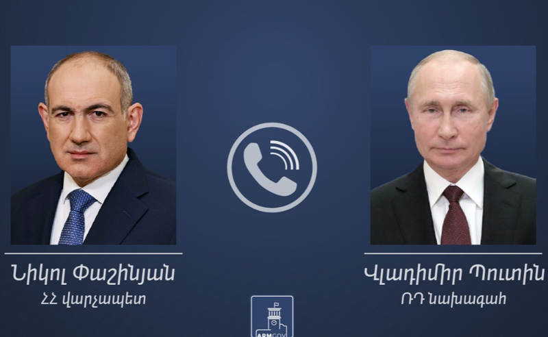 მედია: ნიკოლ ფაშინიანი ვლადიმერ პუტინს ტელეფონის ესაუბრა