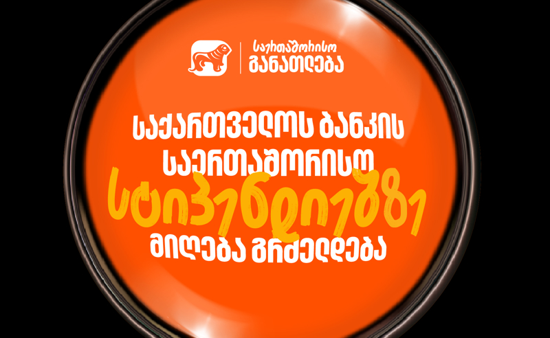 საქართველოს ბანკის საერთაშორისო სასტიპენდიო პროგრამებზე მიღება გრძელდება
