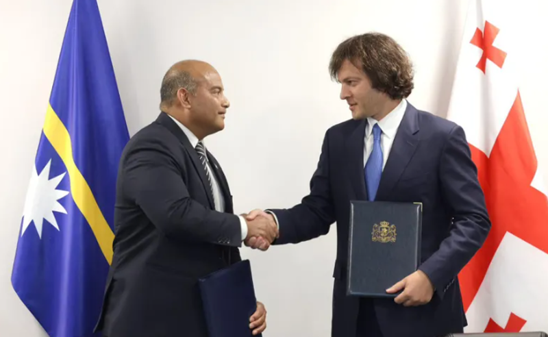 საქართველოსა და ნაურუს შორის დიპლომატიური ურთიერთობების დამყარების შესახებ შეთანხმება გაფორმდა