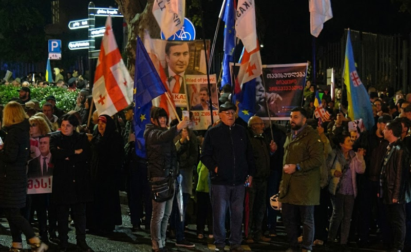 „საქართველო ივანიშვილის გარეშე“ - თსუ-თან საპროტესტო აქცია იმართება