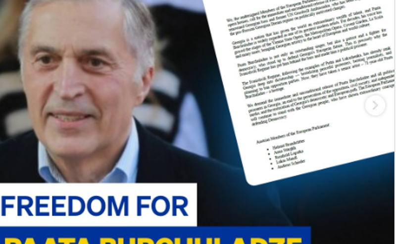 ევროპარლამენტარი: მოვითხოვთ პატიმრობაში მყოფი პაატა ბურჭულაძის დაუყოვნებლივ და უპირობოდ გათავისუფლებას 